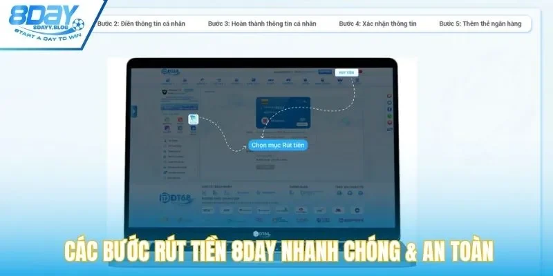 Các bước rút tiền 8Day nhanh chóng & an toàn
