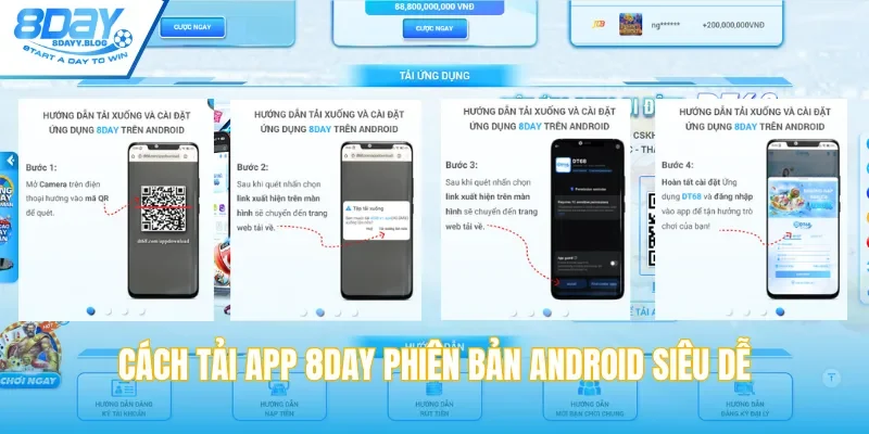 Cách tải app 8DAY phiên bản Android siêu dễ