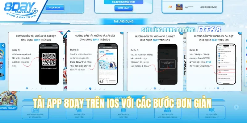 Tải app 8DAY trên IOS với các bước đơn giản
